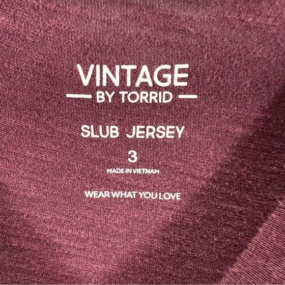 Vintage by Torrid Maroon and White "Nope" Short Sleeve Tee - Picture 8 of 11